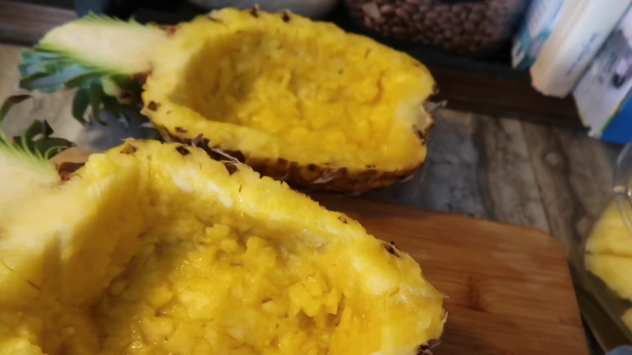 Piña hawaiana con camarones