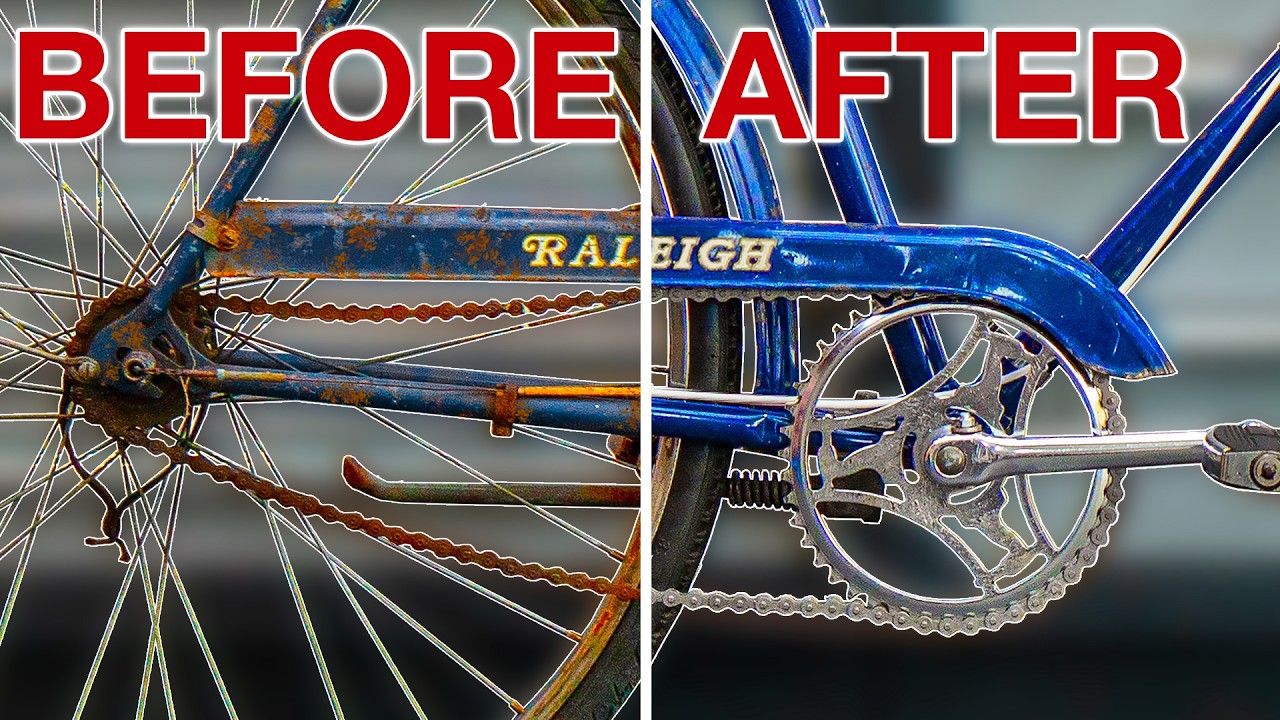 Abandoned Raleigh Restoration! 1974 Vintage bike rebuild transformation ASMR!