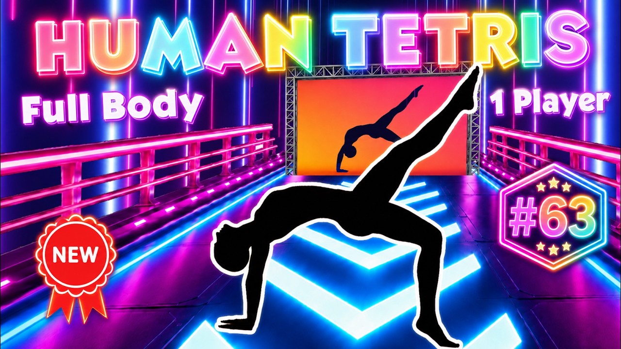 HUMAN TETRIS | Immersive Interactive Warm Up | Easy Daily Routine | Full Body | 1 Player #63