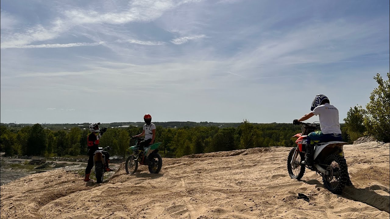Testuję moto całej ekipy na żwirowni Piaseczno - Ktm excf 450, Ktm sxf 350, Yamaha yz 125