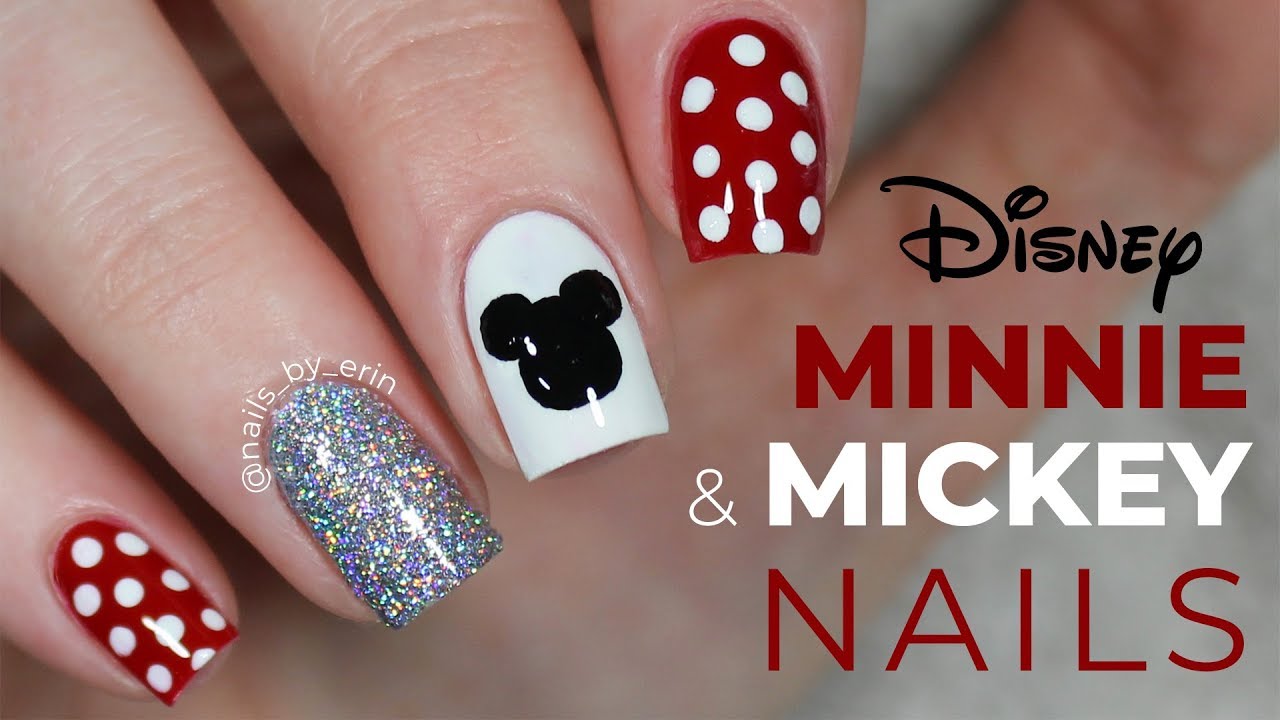 Minnie and Mickey Mouse Nails | NailsByErin