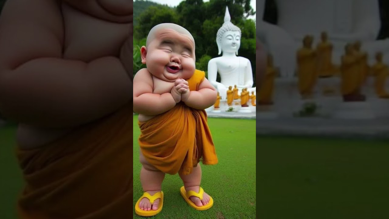So Cute Little monk#Buddha Song#Cute Baby#New WhatsAppstatus2024 #Trending#shorts