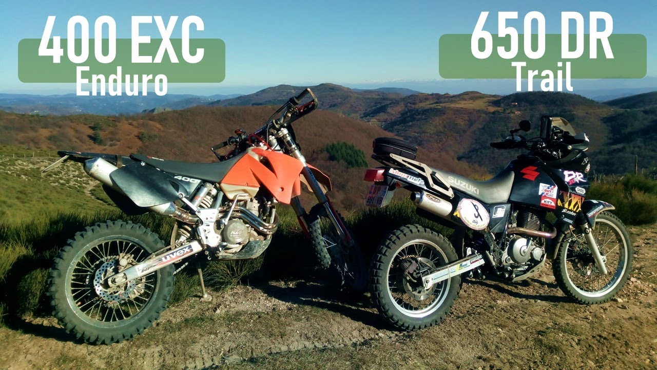 Trail ou enduro ? ▶▶ SUZUKI 650 DR VS KTM 400 EXC