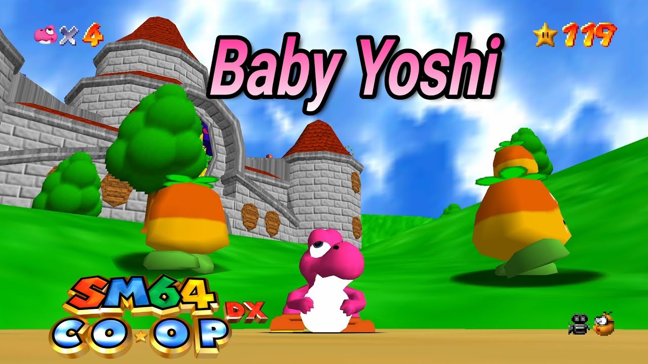 Super Mario 64 Coop DX - Baby Yoshi - Roll The Dice - PC PORT