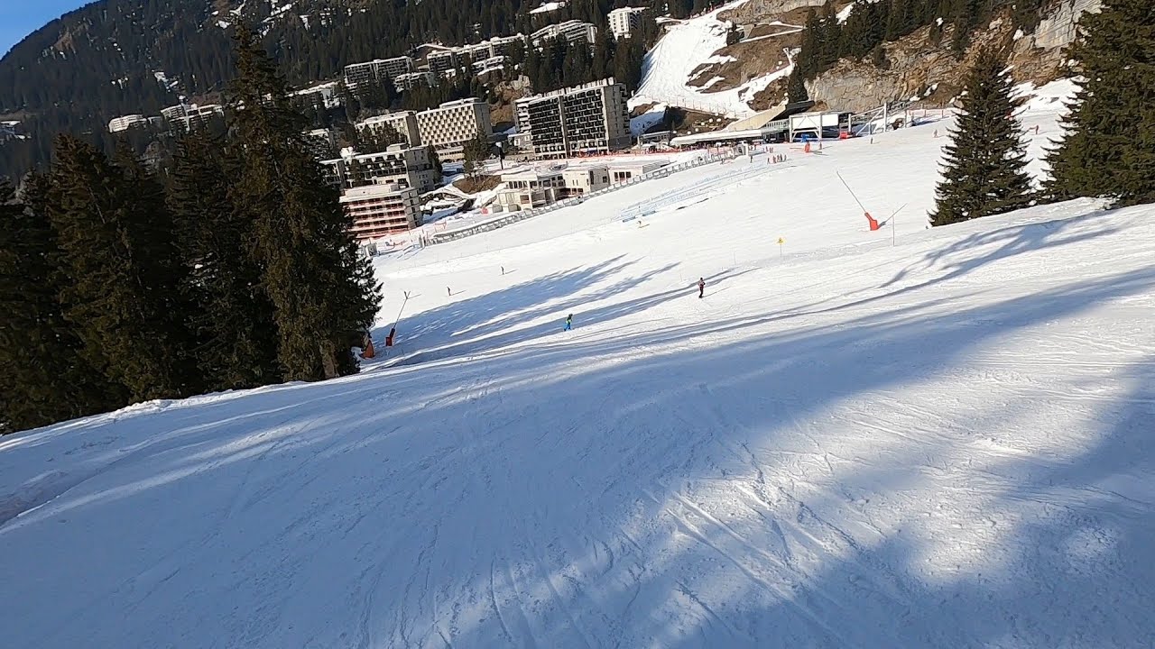 Flaine GoPro POV - Skiing Blue Mephisto to Red Calcite | Grand Massif Snowboarding & Skiing