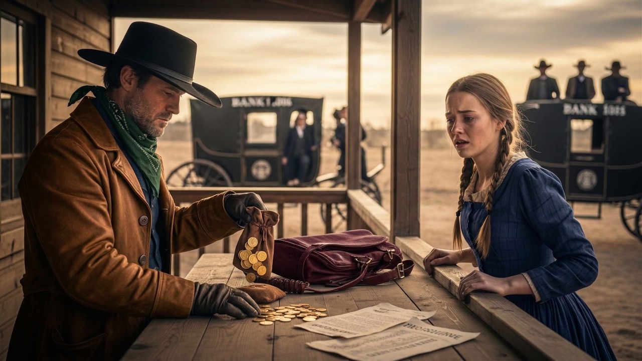 Le cowboy arriva quand ils prenaient son ranch — il paya sa dette et les chassa.