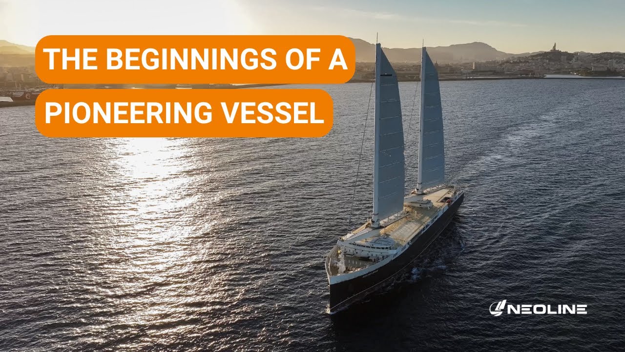 This cargo vessel is primarily powered by wind