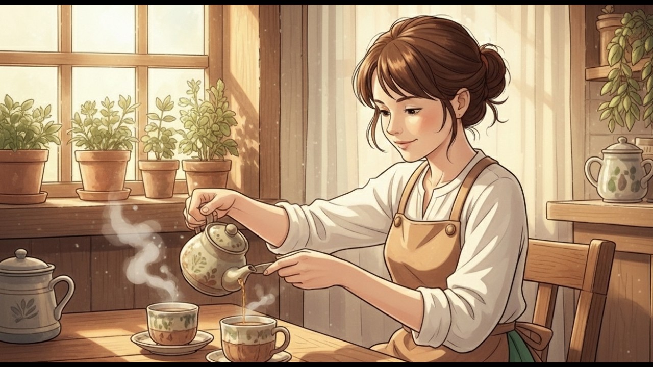 A Quiet Day in the Countryside  Slow Living || Relaxing Ghibli Animation & Cooking ASMR