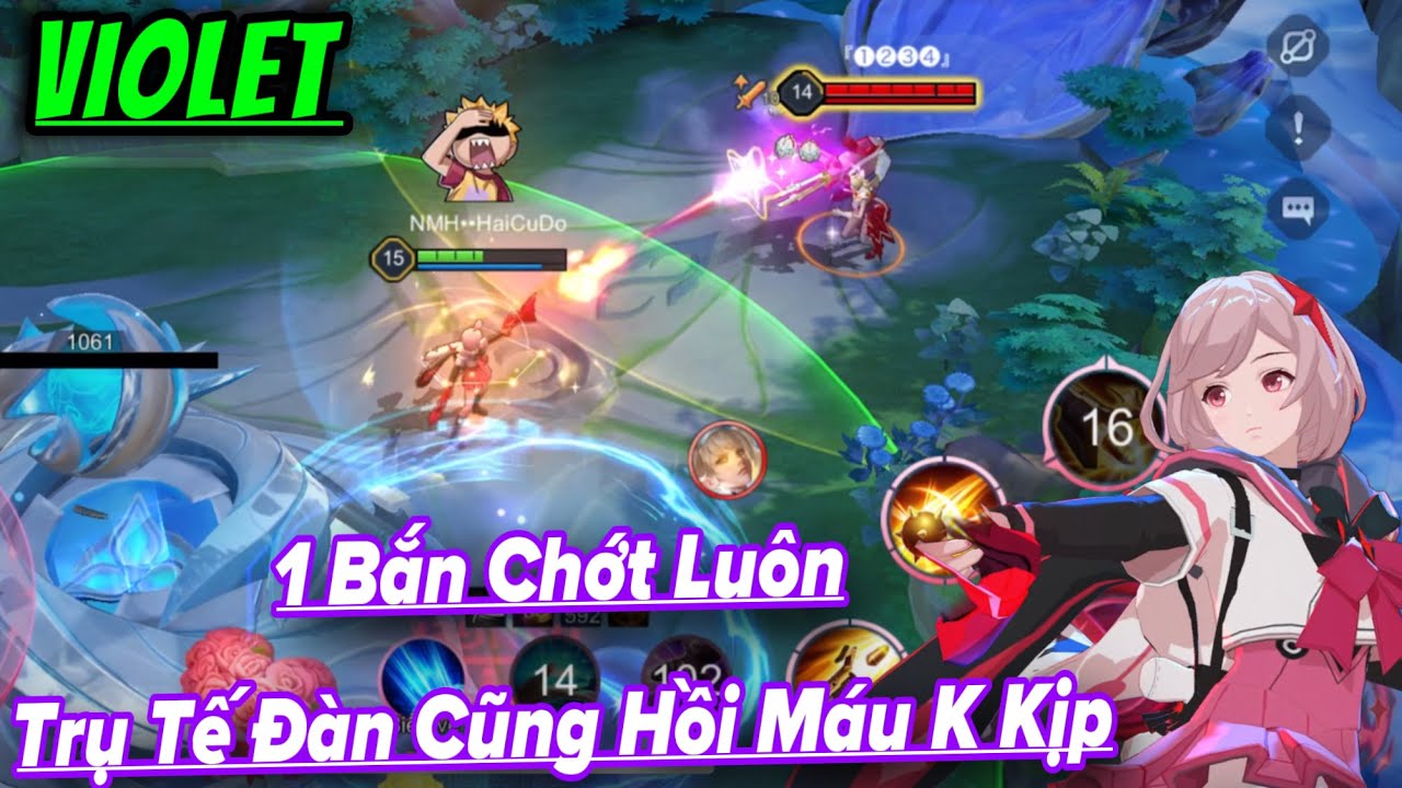 VIOLET 1 Bắn Chớt Luôn Trụ Tế Đàn Cũng Hồi Máu Không Kịp Với Đồ và Ngọc Mạnh Nhất