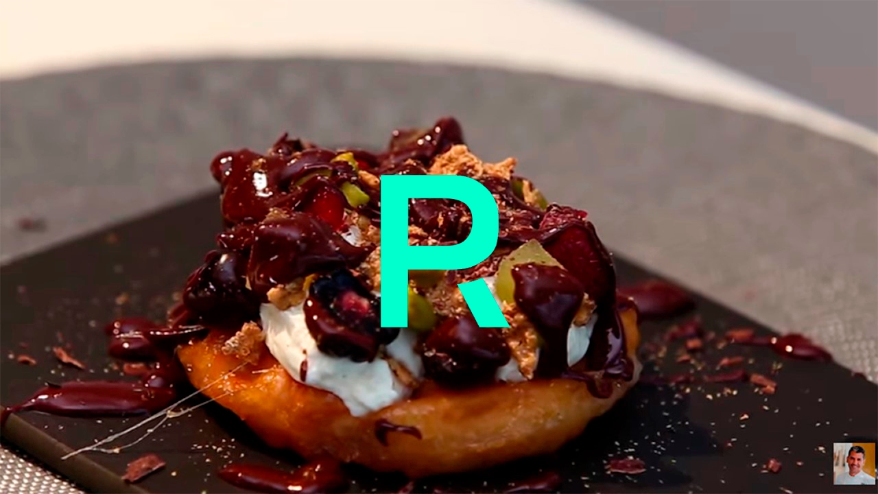 Gofre de Donuts con Nata y Chocolate | PACO RONCERO