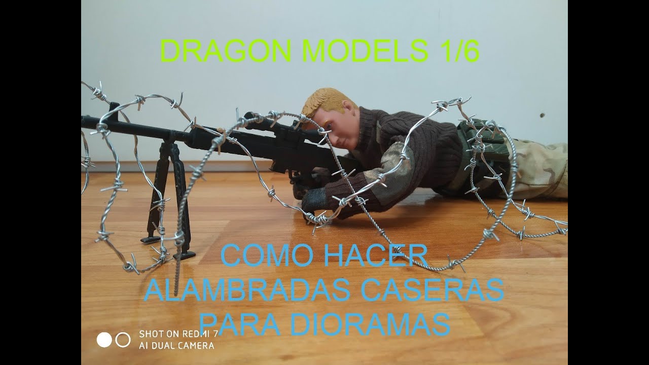 COMO HACER ALAMBRADAS (ALAMBRE DE PUAS ) PARA DIORAMAS ESCALA 1/6