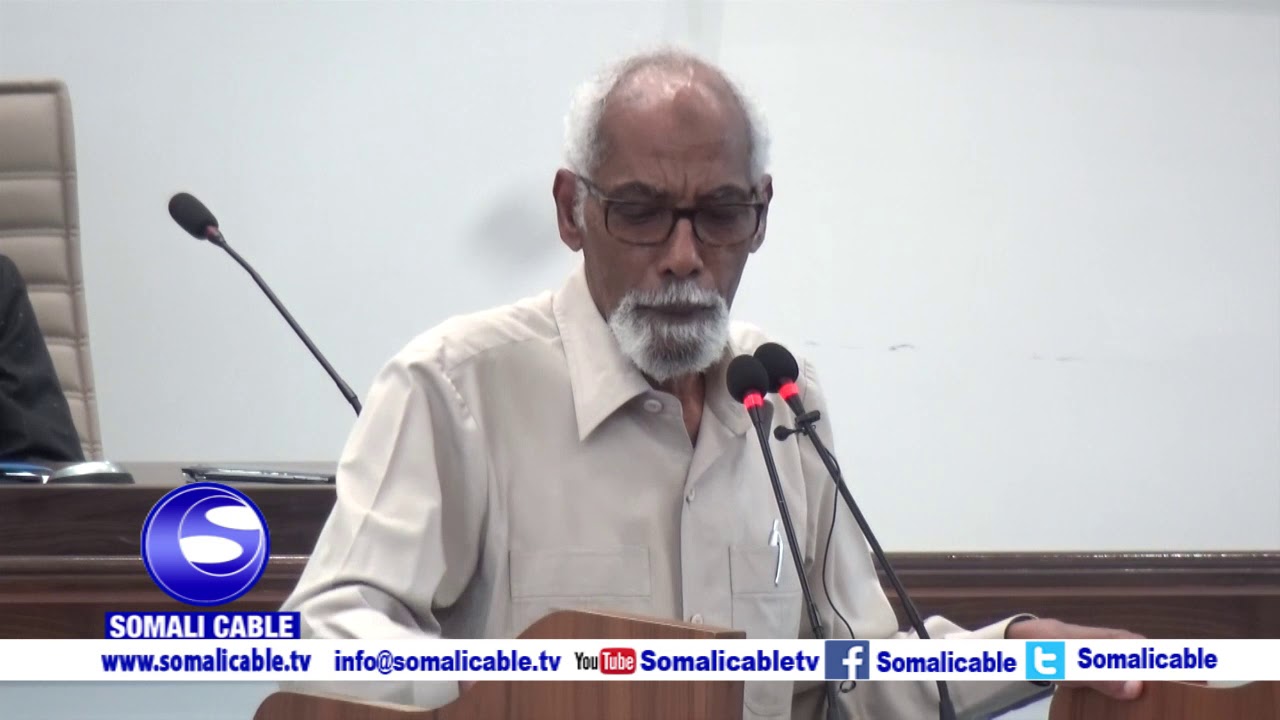 XIldhibaan Prof Maxamed Sh CIsmaan Jawaari oo ka hadlay sharciga doorashada
