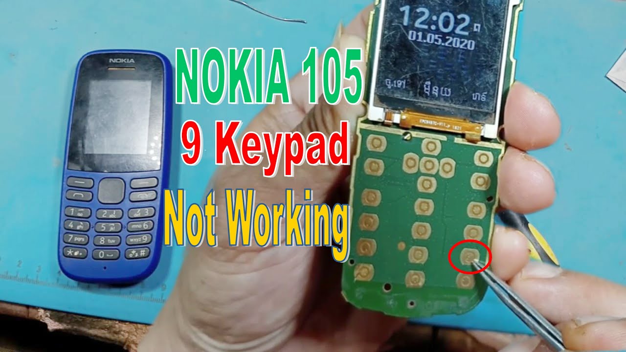 nokia 105 ta-1174 9 keypad not working | how to repair 9  key button not working