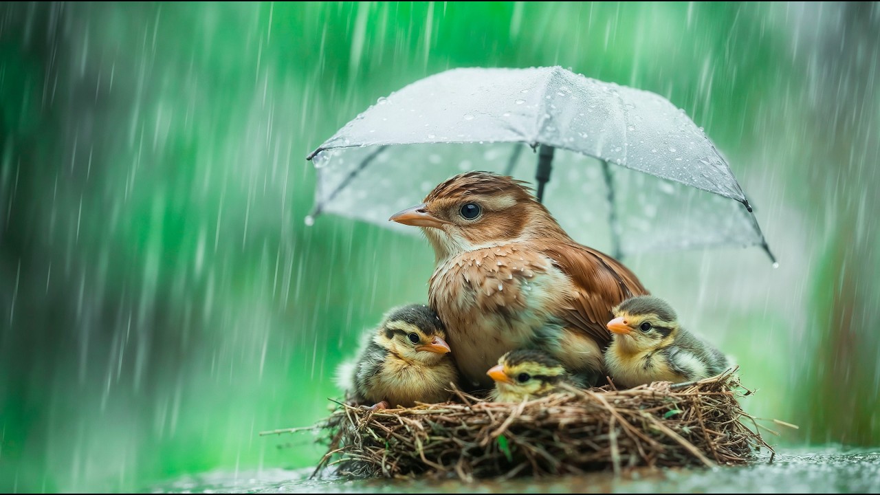 Soft Bird Sounds with Gentle Rain 🌧️🕊️ Deeply Relaxing Nature Sounds for Rest, Calm, and Inner Peace