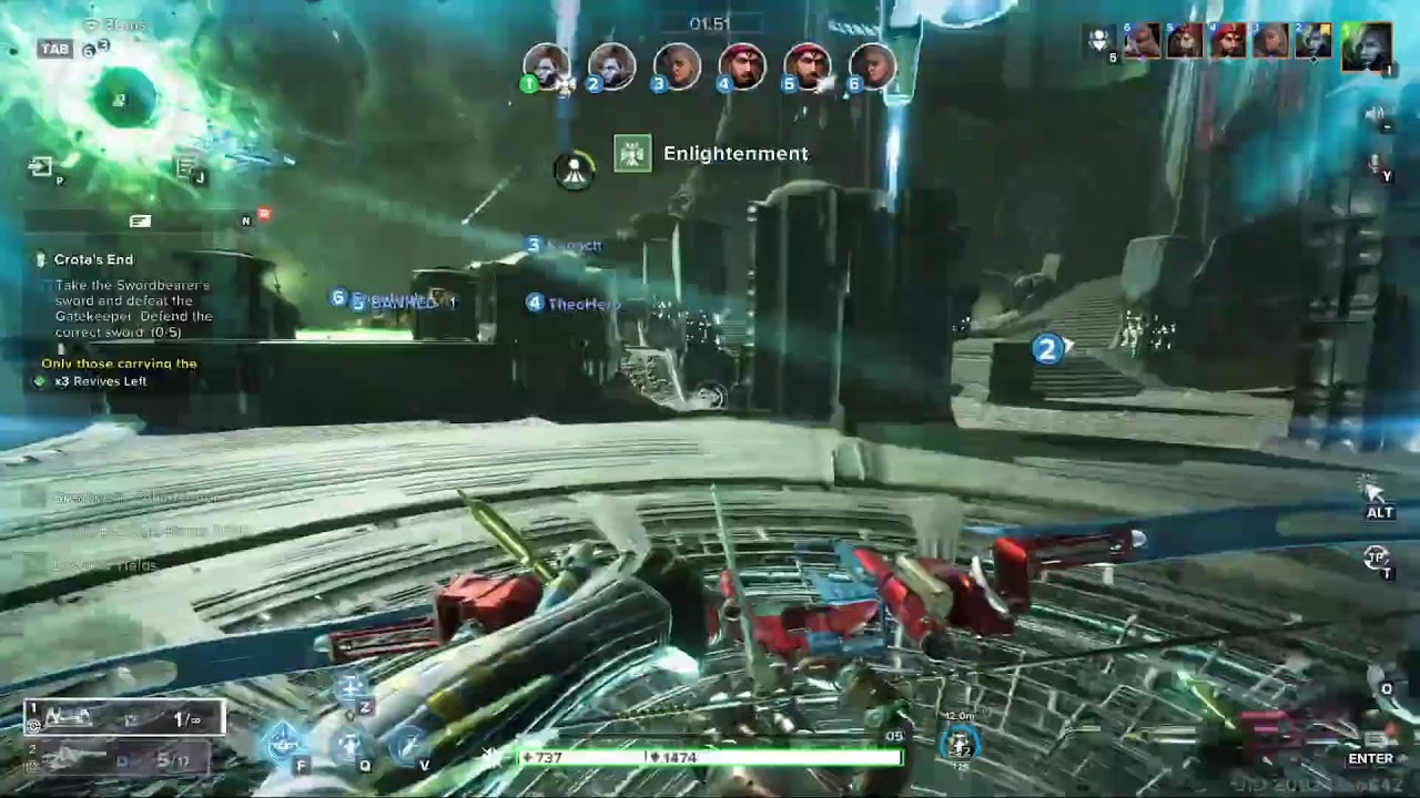 DESTINY RISING CROTAS RAID *CHALLENGE MODE *LIVE*