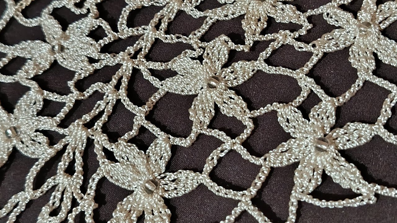 Velo o chal en punto jazmín,muy fácil de tejer #crochet 
