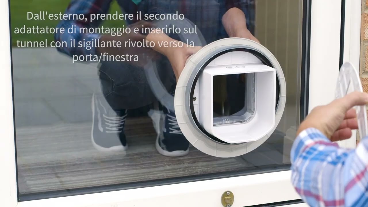 Gattaiola, Gattaiola con lettore DualScan & Gattaiola Connect - Installazione su vetro