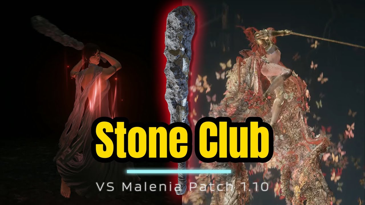ELDEN RING Stone Club VS Malenia Patch 1.10 so lovely weapon solo and no damage