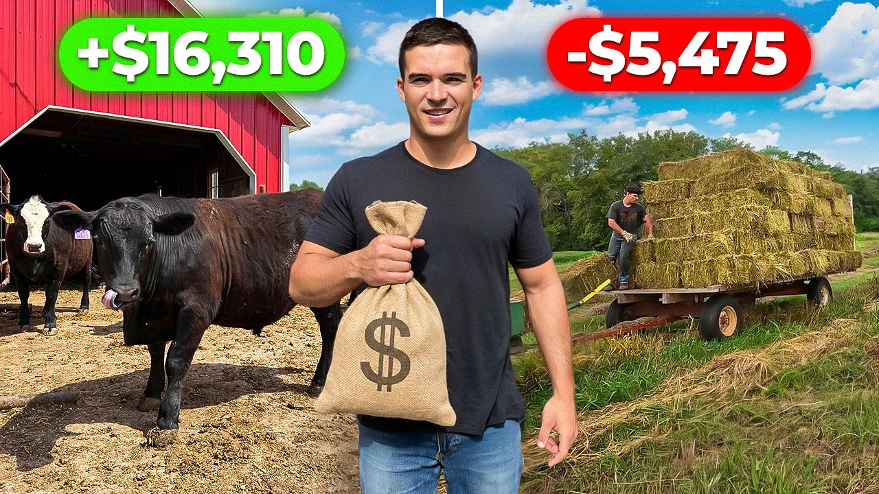 How Much Profit Cattle & Hay Made in 1 Year (Small Farm)