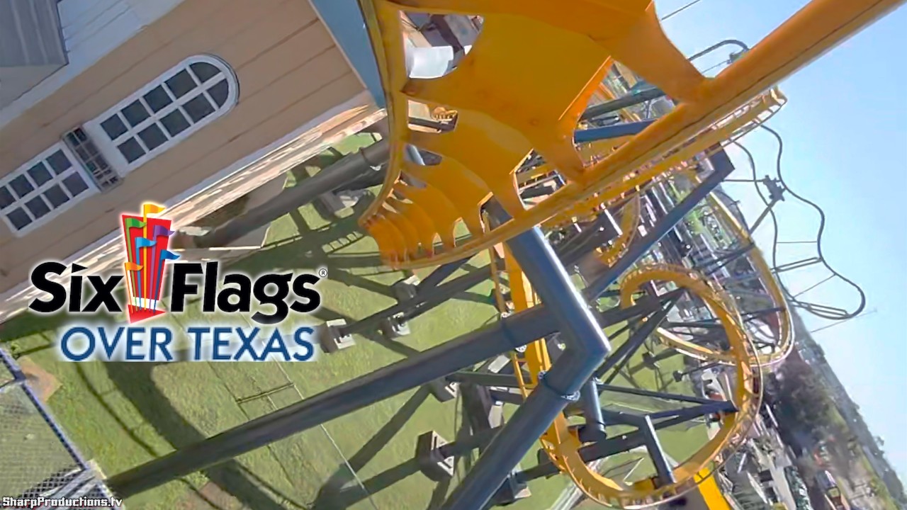 Batman The Ride POV at Six Flags Over Texas