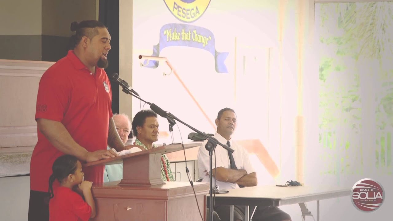 NFL Players Visits Pesega College Samoa 2015