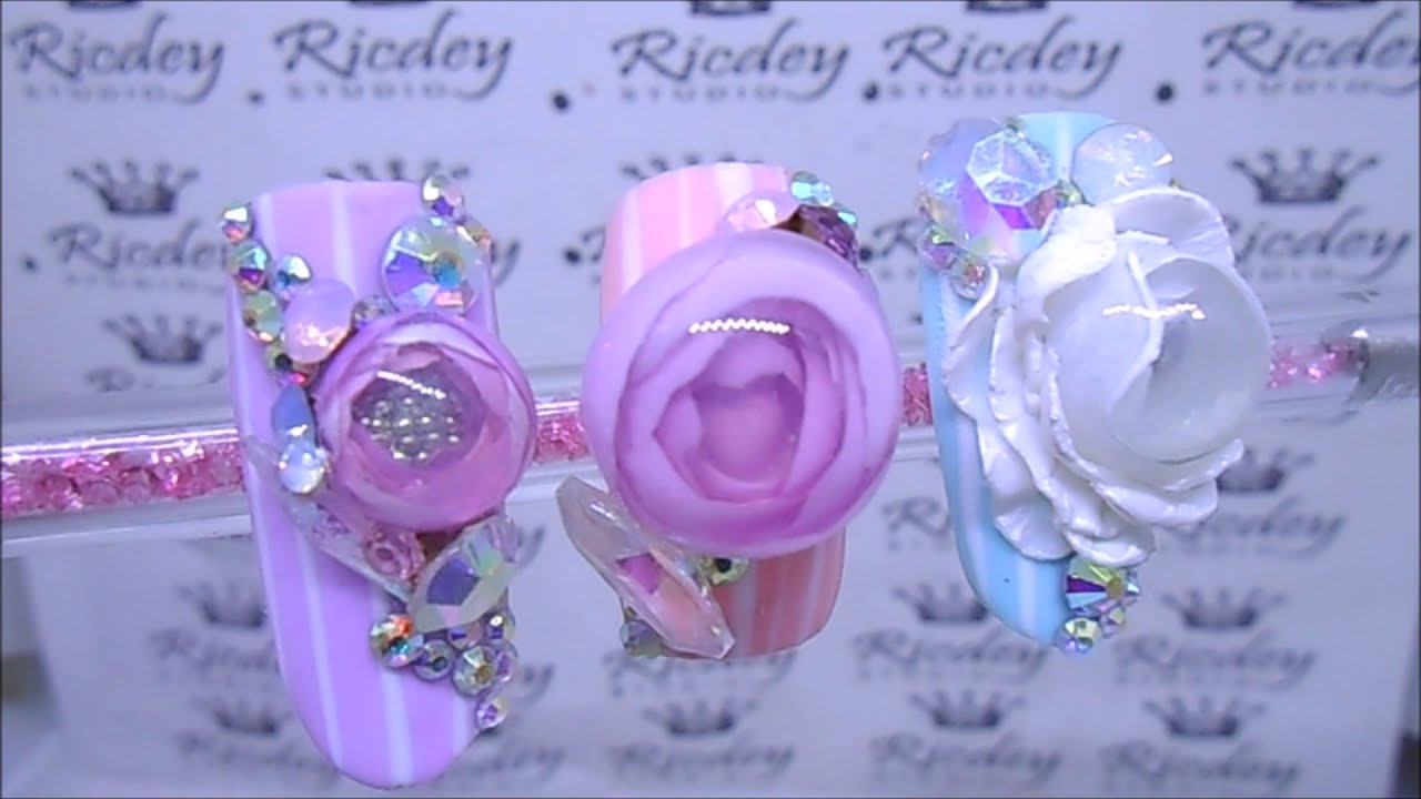 Nail bubble rose-candy ball NAIL ART TUTORIAL