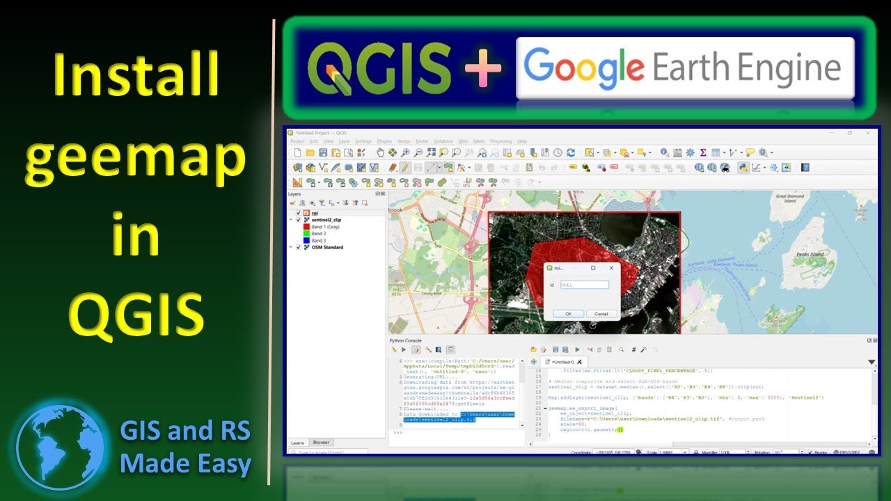 How to Install and Use geemap Python Package in QGIS | Use Google Earth Engine in QGIS