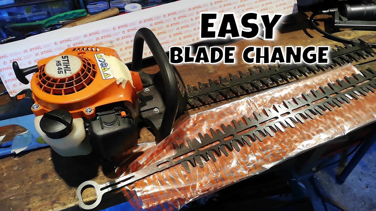 How To REPLACE Hedge Trimmer Blades, STIHL HS 45