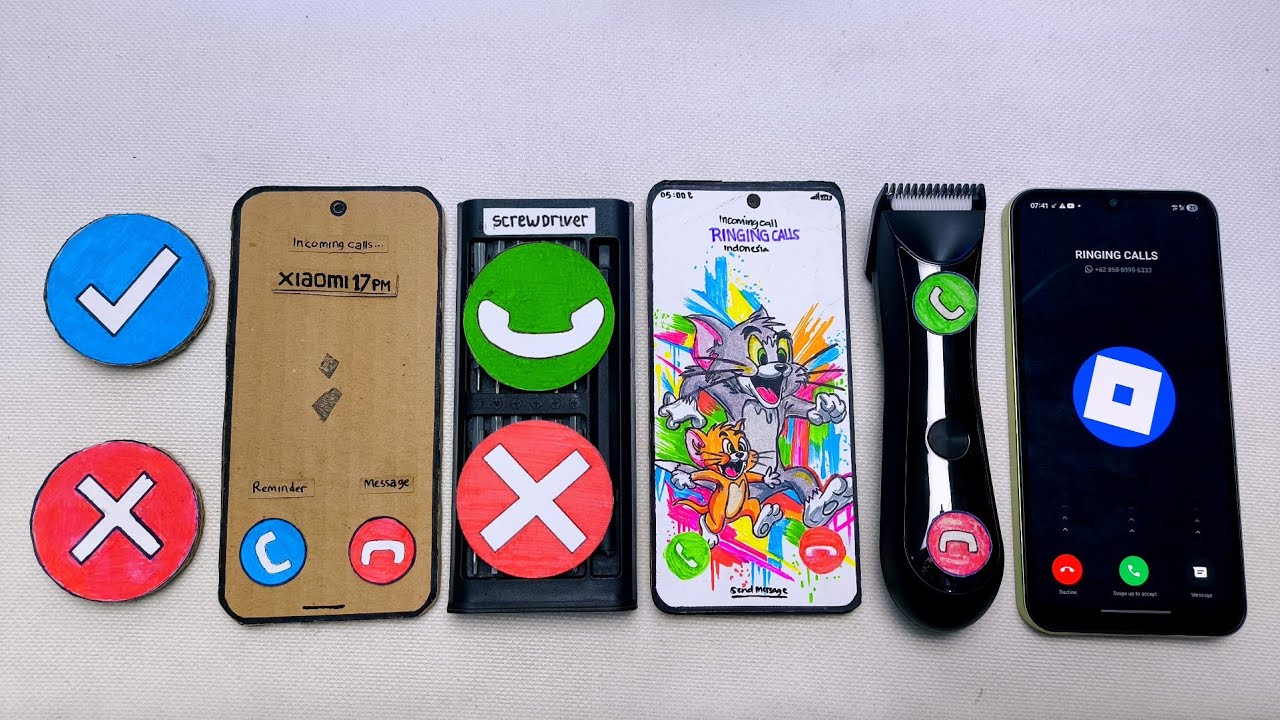 Button Only vs Xiaomi 17pm vs Screwdriver vs Galaxy S26U vs Hair Clipper vs Galaxy a16 incoming call