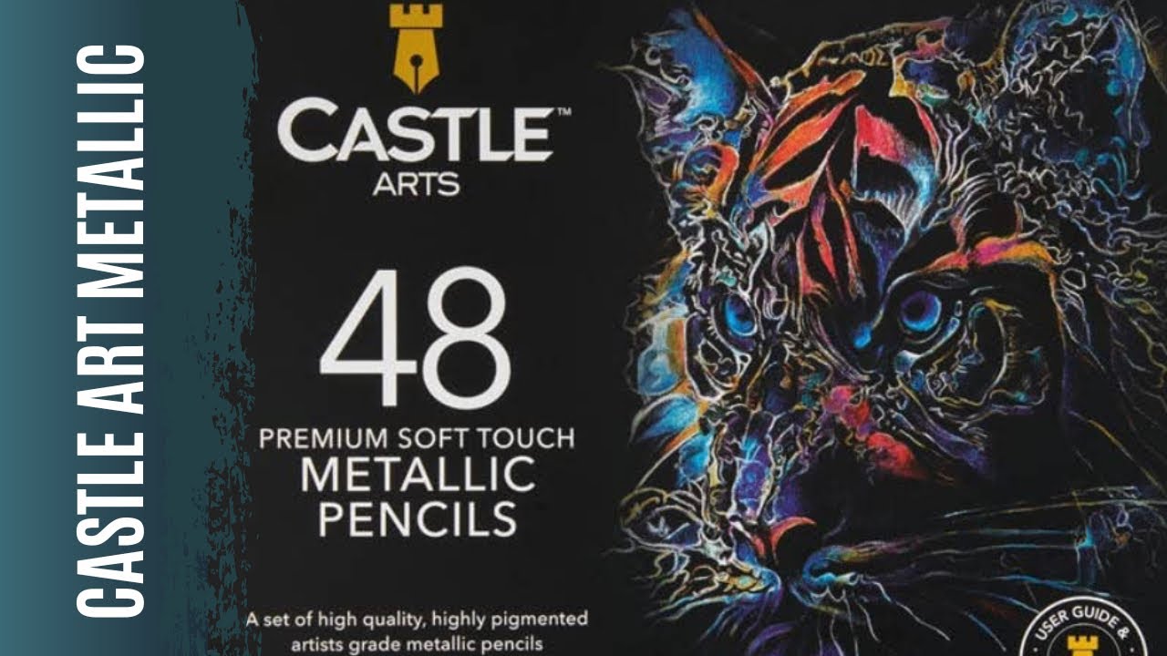 PRÉSENTATION - CRAYONS DE COULEURS CASTLE ARTS METALLIC