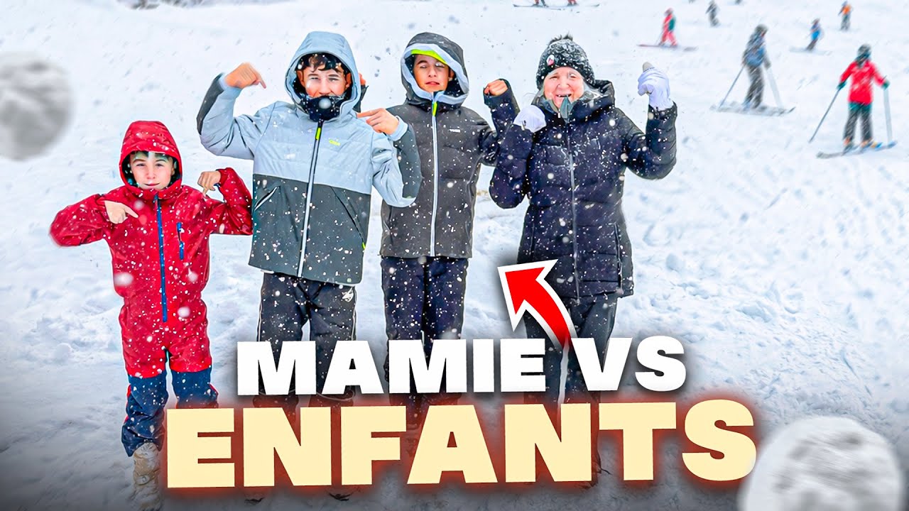 CHALLENGES DANS LA NEIGE AVEC MAMIE !!!