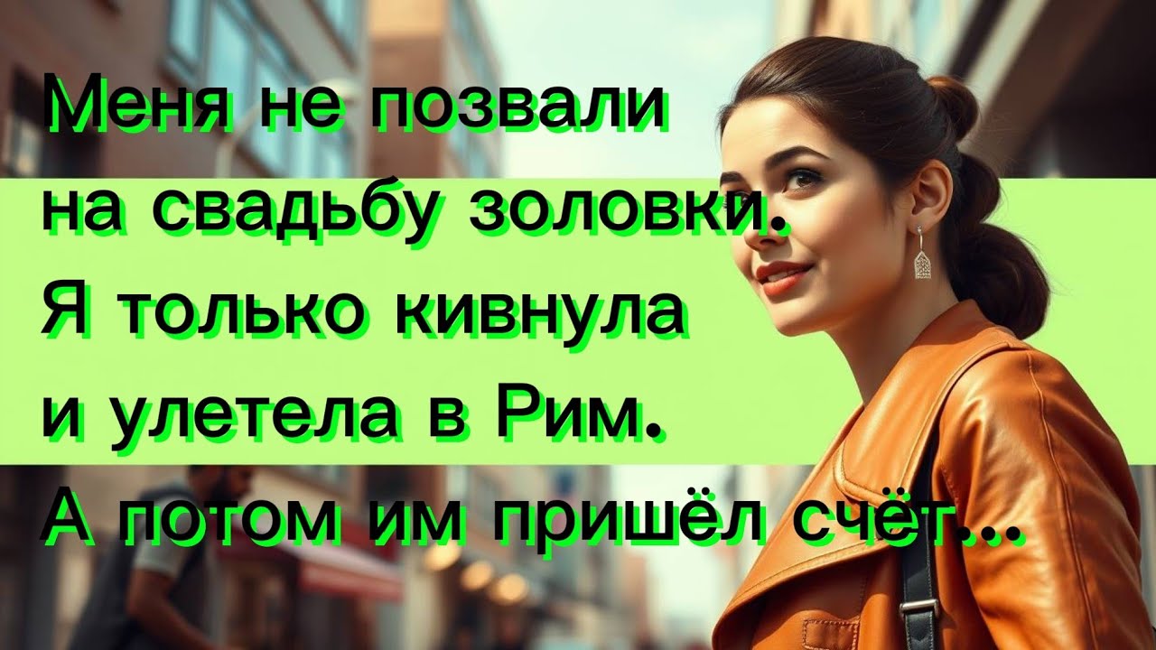 Меня не позвали на свадьбу золовки. Я только кивнула и улетела в Рим. А потом им пришёл счёт…
