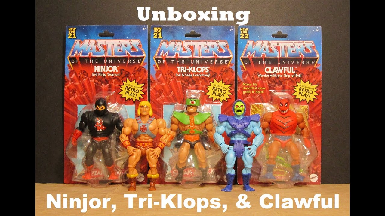 Unboxing MOTU Origins Ninjor, Tri Klops, & Clawful