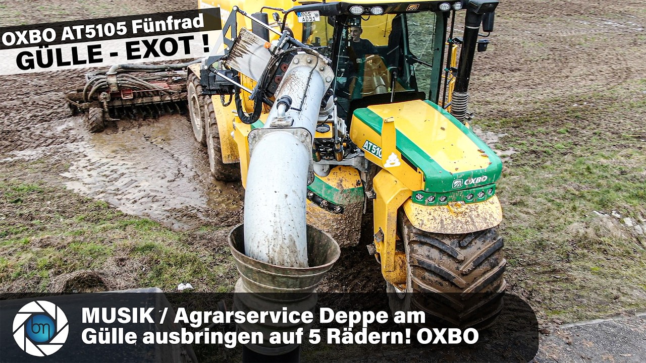 Gülle ausbringen auf 5 Rädern! Oxbo AT5105 Fünfrad Selbstfahrer - Agrarservice Deppe - Gülle2025