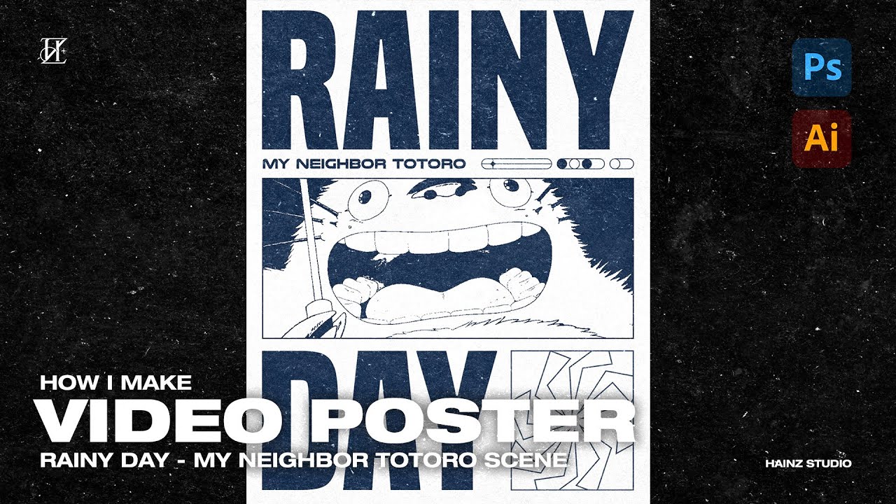 Make Poster Video Threshold Rainy Day - My Neighbor Totoro Scene