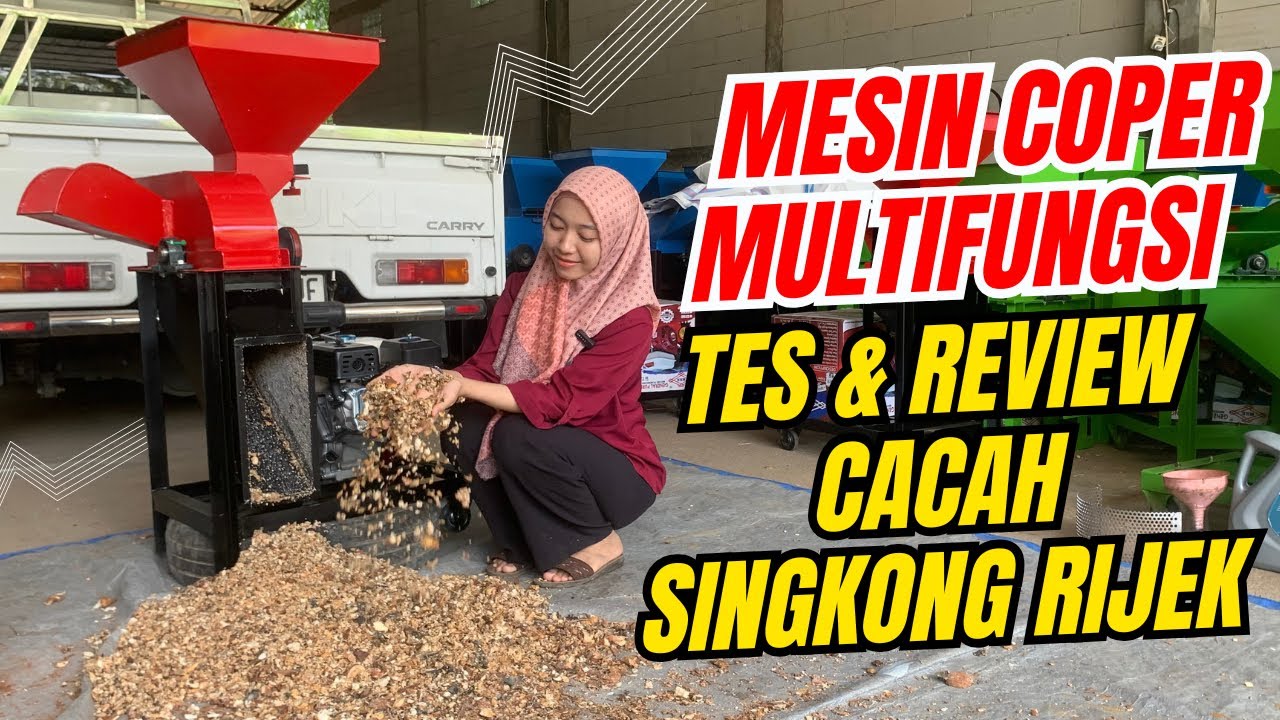Cacah Singkong Rijek Dengan Mesin Cacah Multifungsi TERBARU Warna Merah #mesingilingmultifungsi 