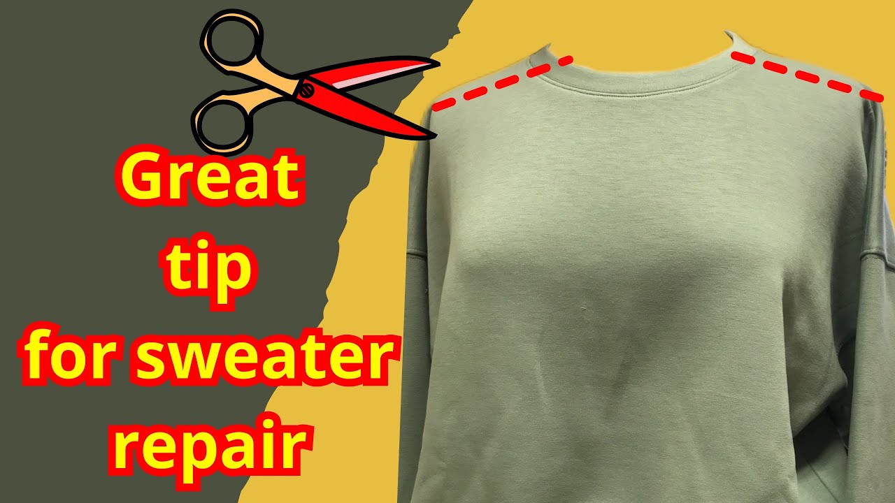 Wie man einen Rundhalsausschnitt eines Sweatshirts enger macht .