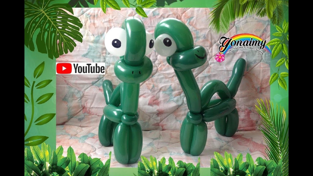COMO HACER UN DINOSAURIO CON GLOBOS.- HOW TO MAKE A DINOSAUR