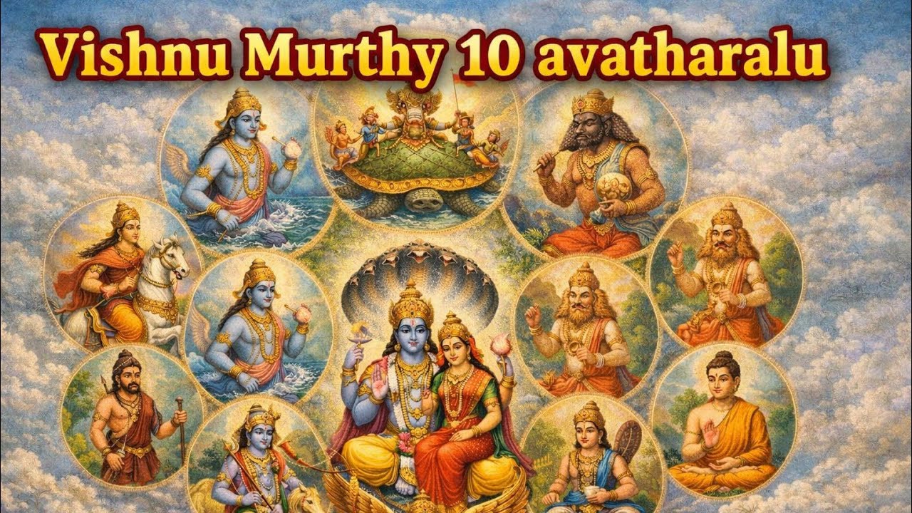 Vishnumurthi 10 avatharalu. |Lord Vishnu 🙏|  10 names and meanings......