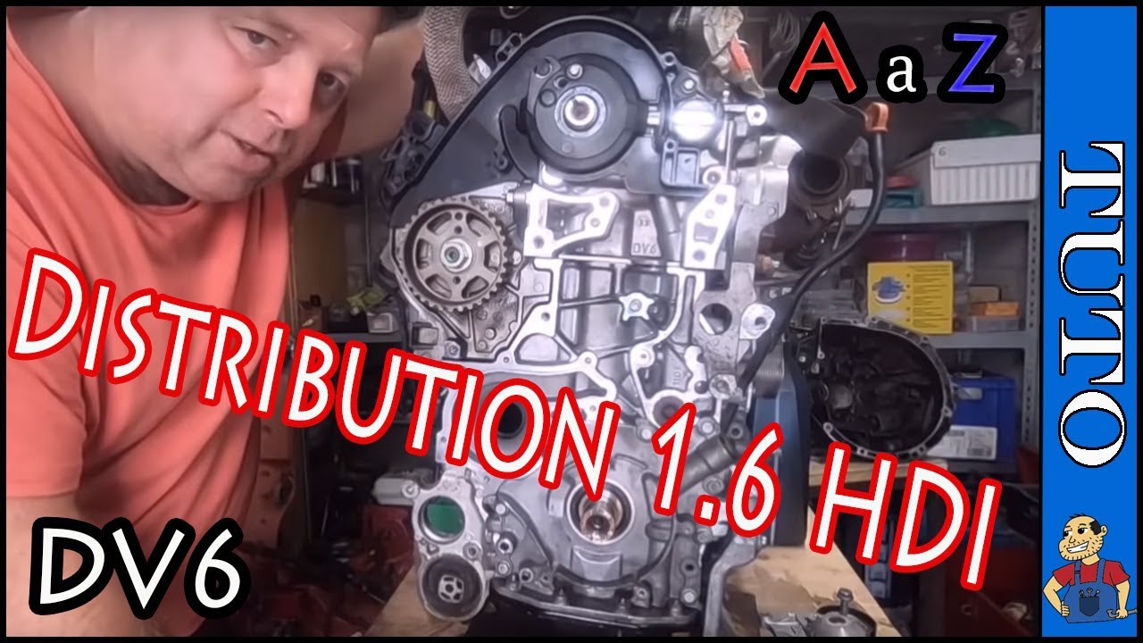 Remplacer courroie Distribution 1.6 HDI  16 V   (A à Z)