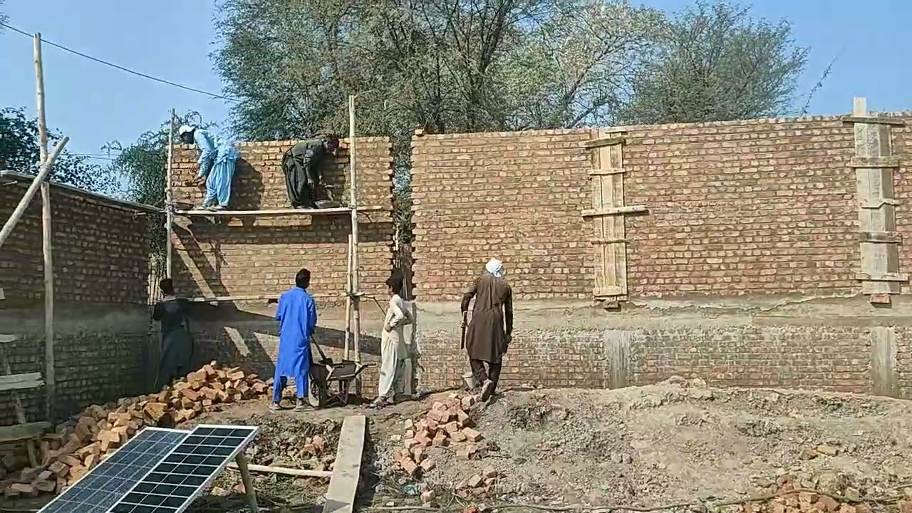 Brick work colony boundary wall