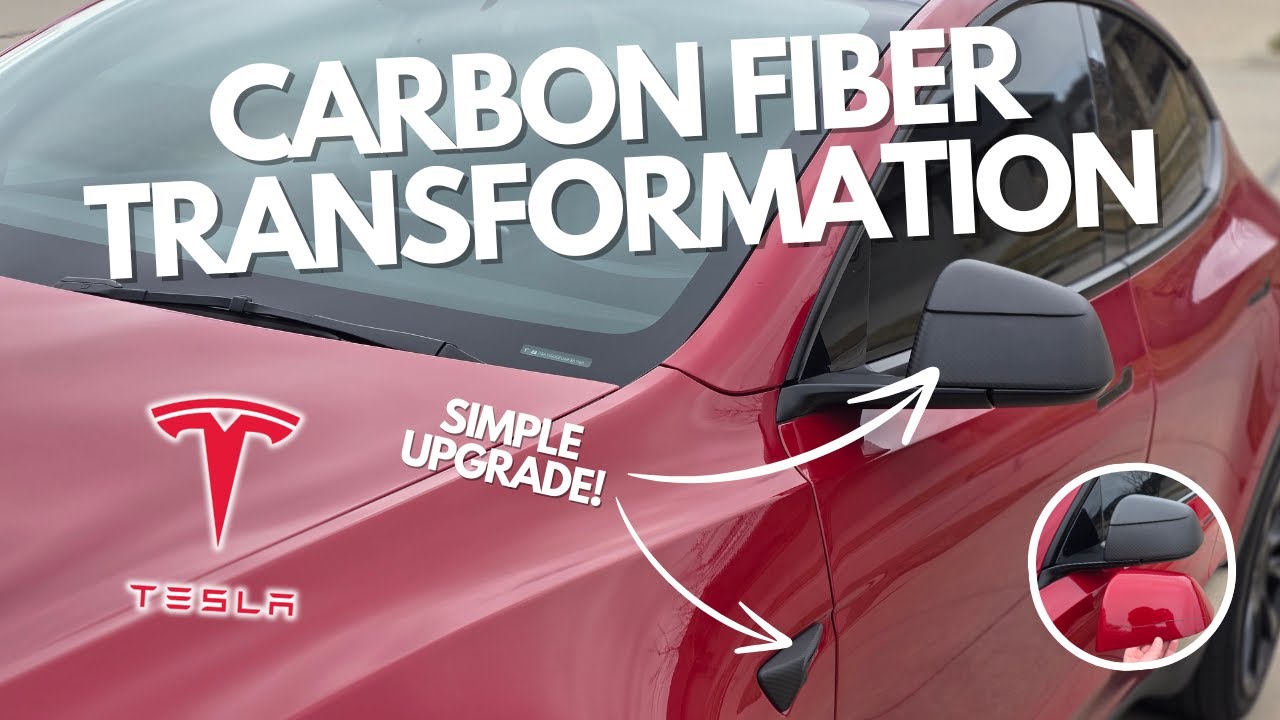 Carbon Fiber Mirror & Camera Covers - EASY Tesla Model Y Upgrade!