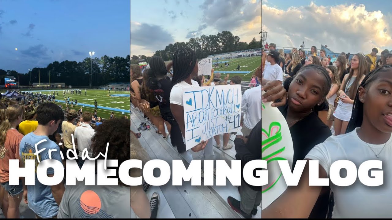 FRESHMAN HOMECOMING VLOG + grwm (pep rally, hoco football + etc !!)