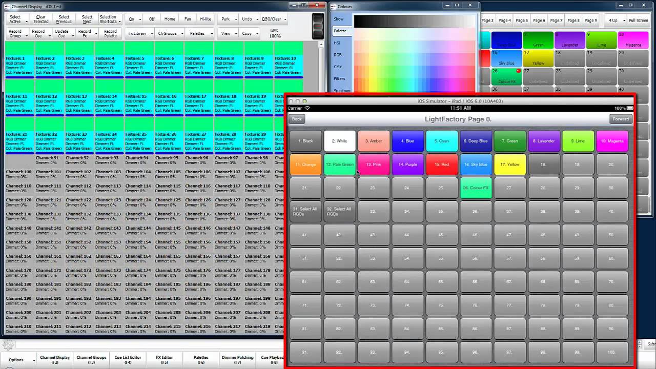 LightFactory iPad Shortcuts