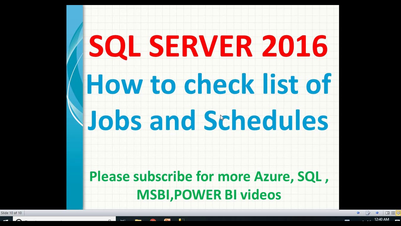 Check list of Jobs and Schedules in SQL Server | Get list of jobs in sql | SQL Job enabled/disabled