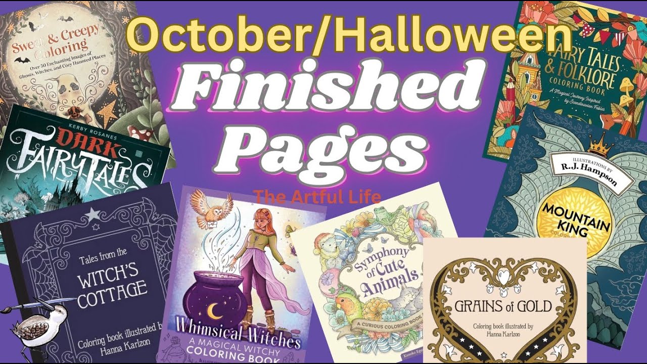 Check out my Halloween finished pages 2025 & buddy colors #adultcoloring #Octoberfinishedpages2025