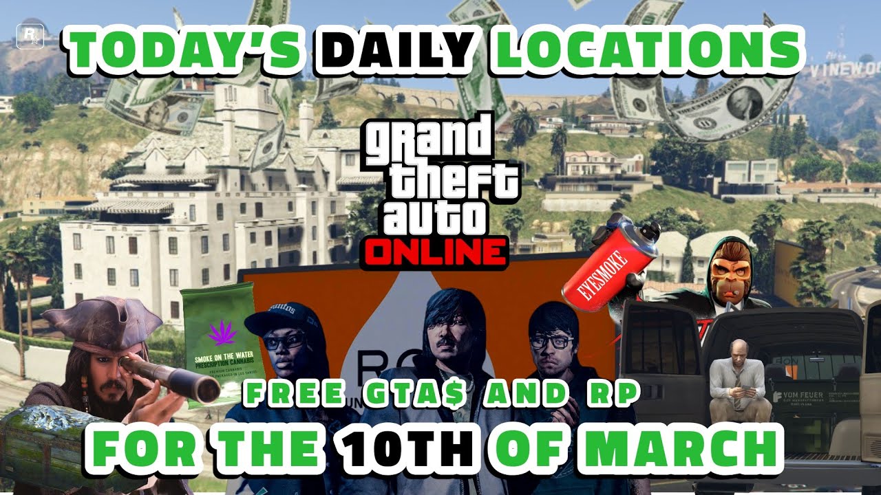 GTA: Online. • Today's Shipwreck, Gun Van, Street Dealers, LS Tags & Weed Bag locations. • Mar. 10th