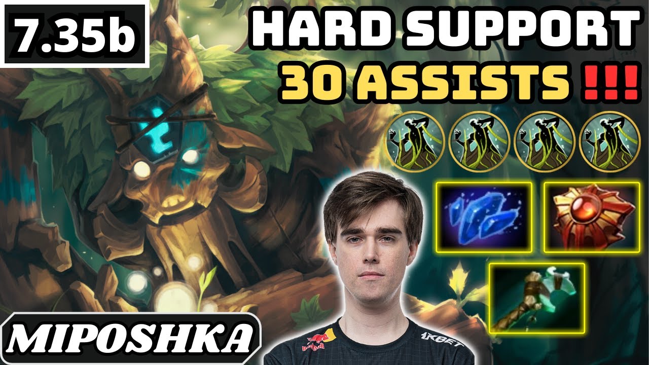 7.35b- Miposhka Treant Protector Hard Support Gameplay 30 ASSISTS - Dota 2 Full Match Gameplay