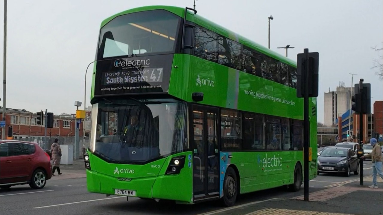 Buses at Nelson Mandela Park, Leicester, Feb 2026