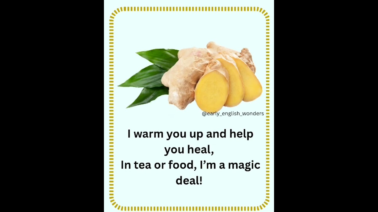 &ldquo;I Am Ginger&rdquo; 🌱 | Vegetable Rhyme for Kindergarten Kids | Early English Wonders